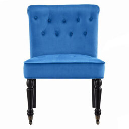 Bravich Winston Velvet Accent Chair On Wheels Royal Blue - thumbnail 9