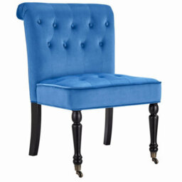 Bravich Winston Velvet Accent Chair On Wheels Royal Blue - thumbnail 3