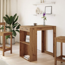Berkfield Bar Table Artisian Oak 102X70X103.5 Cm Engineered Wood - thumbnail 3