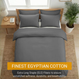 Pamposh 400 Thread Count Egyptian Cotton Double Duvet Cover Set Premium Cotton Breathable Luxury Bedding Set With Zipper Closure - thumbnail 9