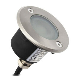 Long Life Lamps Company 1W Led Recessed Outdoor Ground Light Round Cool White Brushed Chrome Walkover Uplighter Gl07Cw - thumbnail 7