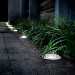Long Life Lamps Company 1W Led Recessed Outdoor Ground Light Round Cool White Brushed Chrome Walkover Uplighter Gl07Cw - thumbnail 8