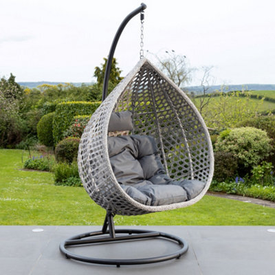 Oakley Swing Egg Pod Chair - Dark Grey - image 1