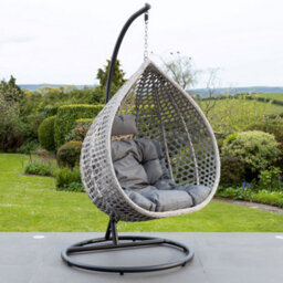 Oakley Swing Egg Pod Chair - Dark Grey - thumbnail 1