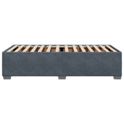 Berkfield Bed Frame Without Mattress Dark Grey 90X190 Cm Single Velvet - thumbnail 5