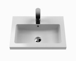 Nuie Hudson Reed Arno Compact Floor Standing 2 Door Vanity Unit With Polymarble Basin, Durable Modern Vanity Unit In Soft Black, 500mm - thumbnail 3