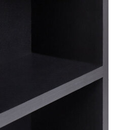 Wyld And Coco Novahome Slimline Bathroom Wall Cabinet With Left-Hand Mirror And Right Shelves, Black Melamine - thumbnail 8