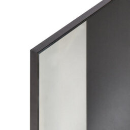 Wyld And Coco Novahome Slimline Bathroom Wall Cabinet With Left-Hand Mirror And Right Shelves, Black Melamine - thumbnail 7