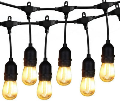 Robertscotts 15M / 49Ft Elite Festoon String Lights Heavy Duty Led Waterproof Outdoor Warm White - image 1