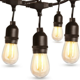 Robertscotts 15M / 49Ft Elite Festoon String Lights Heavy Duty Led Waterproof Outdoor Warm White - thumbnail 2
