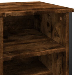 Berkfield Shoe Cabinet Smoked Oak 90X38X61.5 Cm Engineered Wood - thumbnail 7