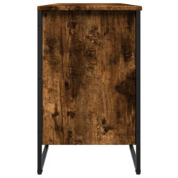 Berkfield Shoe Cabinet Smoked Oak 90X38X61.5 Cm Engineered Wood - thumbnail 5