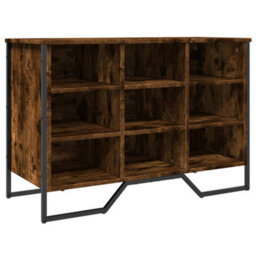 Berkfield Shoe Cabinet Smoked Oak 90X38X61.5 Cm Engineered Wood - thumbnail 2
