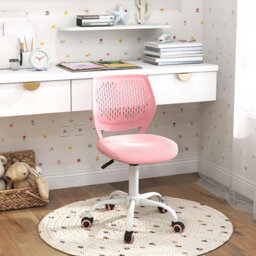 Gainoom Kids Ergonomic Study Chair Pink Adjustable Height School Desk Chair Rolling Swivel - thumbnail 3