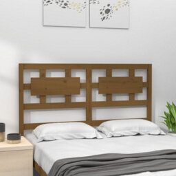 Berkfield Bed Headboard Honey Brown 125.5X4X100 Cm Solid Wood Pine - thumbnail 3