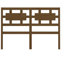 Berkfield Bed Headboard Honey Brown 125.5X4X100 Cm Solid Wood Pine - thumbnail 4