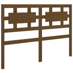 Berkfield Bed Headboard Honey Brown 125.5X4X100 Cm Solid Wood Pine - thumbnail 2