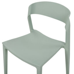Beliani Mint Green Stackable Armless Dining Chairs Set Of 2 - Polypropylene, Lightweight & Wipe-Clean - thumbnail 9