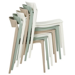 Beliani Mint Green Stackable Armless Dining Chairs Set Of 2 - Polypropylene, Lightweight & Wipe-Clean - thumbnail 8