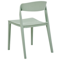 Beliani Mint Green Stackable Armless Dining Chairs Set Of 2 - Polypropylene, Lightweight & Wipe-Clean - thumbnail 6