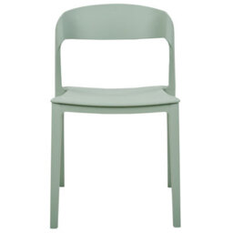 Beliani Mint Green Stackable Armless Dining Chairs Set Of 2 - Polypropylene, Lightweight & Wipe-Clean - thumbnail 5