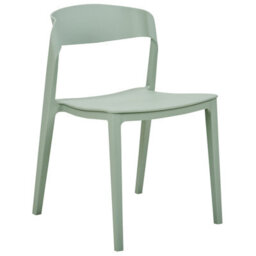 Beliani Mint Green Stackable Armless Dining Chairs Set Of 2 - Polypropylene, Lightweight & Wipe-Clean - thumbnail 3
