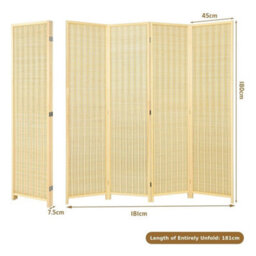 4 Panel Room Divider Portable Folding - thumbnail 2