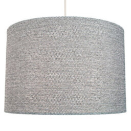Happy Homewares Modern And Sleek 35Cm Width Light Grey Linen Fabric Drum Lamp Shade 60W Maximum - thumbnail 2