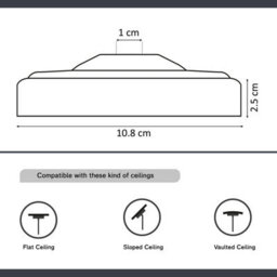 Single Outlet Ceiling Rose Light Fitting 108mm Metal Round Cover Plate With Accessories For Pendant Lights And Wall Lamp - thumbnail 3
