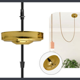 Single Outlet Ceiling Rose Light Fitting 108mm Metal Round Cover Plate With Accessories For Pendant Lights And Wall Lamp - thumbnail 2
