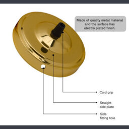 Single Outlet Ceiling Rose Light Fitting 108mm Metal Round Cover Plate With Accessories For Pendant Lights And Wall Lamp - thumbnail 5