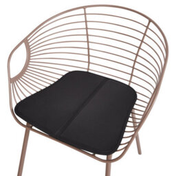 Beliani Set Of 2 Dining Chairs Hoback Metal Beige - thumbnail 7