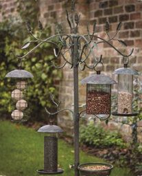 Peckish Secret Garden Nyjer Seed Bird Feeder 14 X 14 X 25 Cm Hanging Feeder For Finches Goldfinches And Small Garden Birds - thumbnail 2