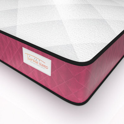 Bedz Online Twinkle Sleep Kids Coil Mattress, Medium Firm, Pink Side, 5Ft King (200X150 Cm) - image 1