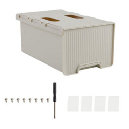 Living And Home White Under-Desk Drawer-Style Storage And Organizer Box, 16Cm W X 45Cm D X 12.5Cm H - thumbnail 1