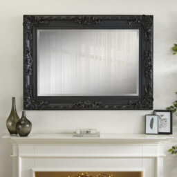 The Online Mirror Shop Wall Mirror Carved Louis Decorative Rectangular Shape With Black Ornate Frame- H110Cm X W 80Cm X D 6.5Cm For Hanging In Bedroom - thumbnail 2