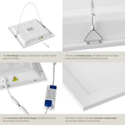 Charnwood Led Panel Light Lucerna - Warm White, Ultra-Slim, Ceiling And Wall Mounting 29.5 X 29.5 Cm -White - thumbnail 4