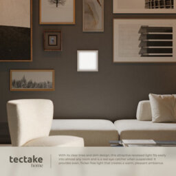 Charnwood Led Panel Light Lucerna - Warm White, Ultra-Slim, Ceiling And Wall Mounting 29.5 X 29.5 Cm -White - thumbnail 5
