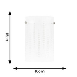 Valuelights Elsie Frosted Glass Spotted Ceiling Small Cylinder Lamp Shade (D)10Cm - thumbnail 4