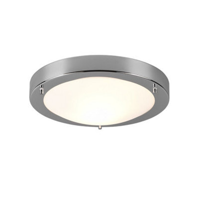 Luminosa Lighting Luminosa Condus Modern Bathroom Ceiling Light Chrome Ip44 - Uk Stock - image 1