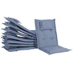 Beliani Set Of 8 Back/seat Cushions Maui 40 X 54 Cm Blue - thumbnail 4
