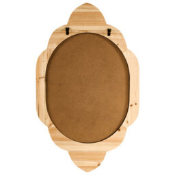 Beliani Wall Mirror Fresville 62 Cm 100 Cm Pine Wood Light Brown - thumbnail 4