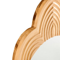 Beliani Wall Mirror Fresville 62 Cm 100 Cm Pine Wood Light Brown - thumbnail 5