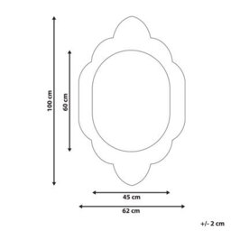 Beliani Wall Mirror Fresville 62 Cm 100 Cm Pine Wood Light Brown - thumbnail 3