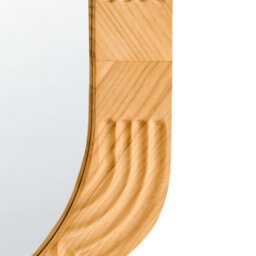 Beliani Wall Mirror Fresville 62 Cm 100 Cm Pine Wood Light Brown - thumbnail 6