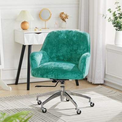 Living And Home Office Desk Chair Ice Velvet Swivel Executive Office Chair Computer Armchair For Home Or Office,light Green - image 1