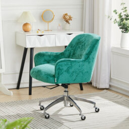 Living And Home Office Desk Chair Ice Velvet Swivel Executive Office Chair Computer Armchair For Home Or Office,light Green - thumbnail 3