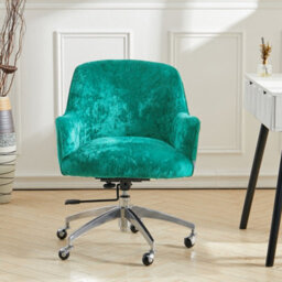 Living And Home Office Desk Chair Ice Velvet Swivel Executive Office Chair Computer Armchair For Home Or Office,light Green - thumbnail 4