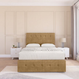 "Sloomy 6Ft Cambridge Divan Bed Base Mink Plush ,4 Drawers, 12"" Footboard & 54"" Floor Standing Headboard - Super King" - thumbnail 2