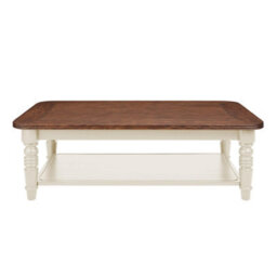 Statement Furniture Queensbury Coffee Table With Oak Top In Cotswold Cream - thumbnail 9